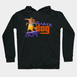 Skate Dog Out Violet Skateboard Hoodie